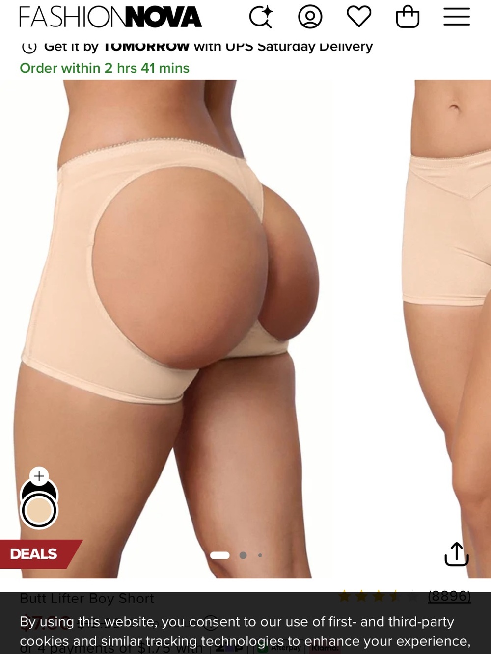 Fashion Nova butt lifter boy shorts